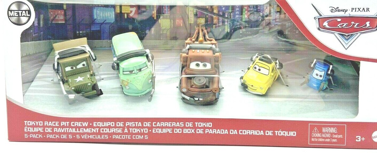 Disney Pixar Cars Tokyo Race Pit Crew W/ Headset Walmart 5pack for