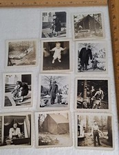 Lot of Small Black White Photos 1920's-1940's Men, Women, Babies