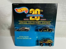 Hot Wheels 20th Anniversary 3 Pack chrome Ferrari MOC