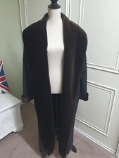 True Vintage Principles Black Faux Fur Wool/cashmere Mix 16 Statement Coat