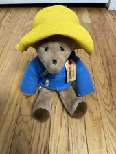 Vtg 1970s 12" EDEN Toys Paddington Bear Plush Hat Toggle Coat Tag England USA