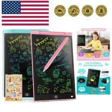 2 Pack] LCD Writing Tablet 8.5-Inch Colorful Doodle Board, Toddler Learning E...