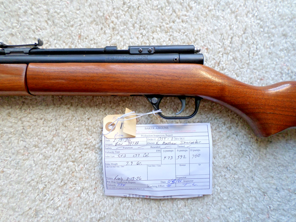 Benjamin 397pa .177 pellet rifle ( FULL PROFESSIONAL SERVICE JUST DONE ...
