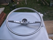 1957 Chevy Bel Air 210 Oem Silver Steering Wheel Gm Nice