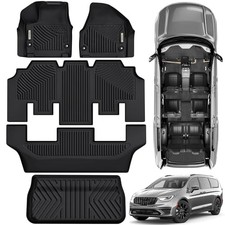 OEDRO Floor Mats  Cargo Mat Fit for Chrysler Pacifica 2017-2025 2026 No Hybrid