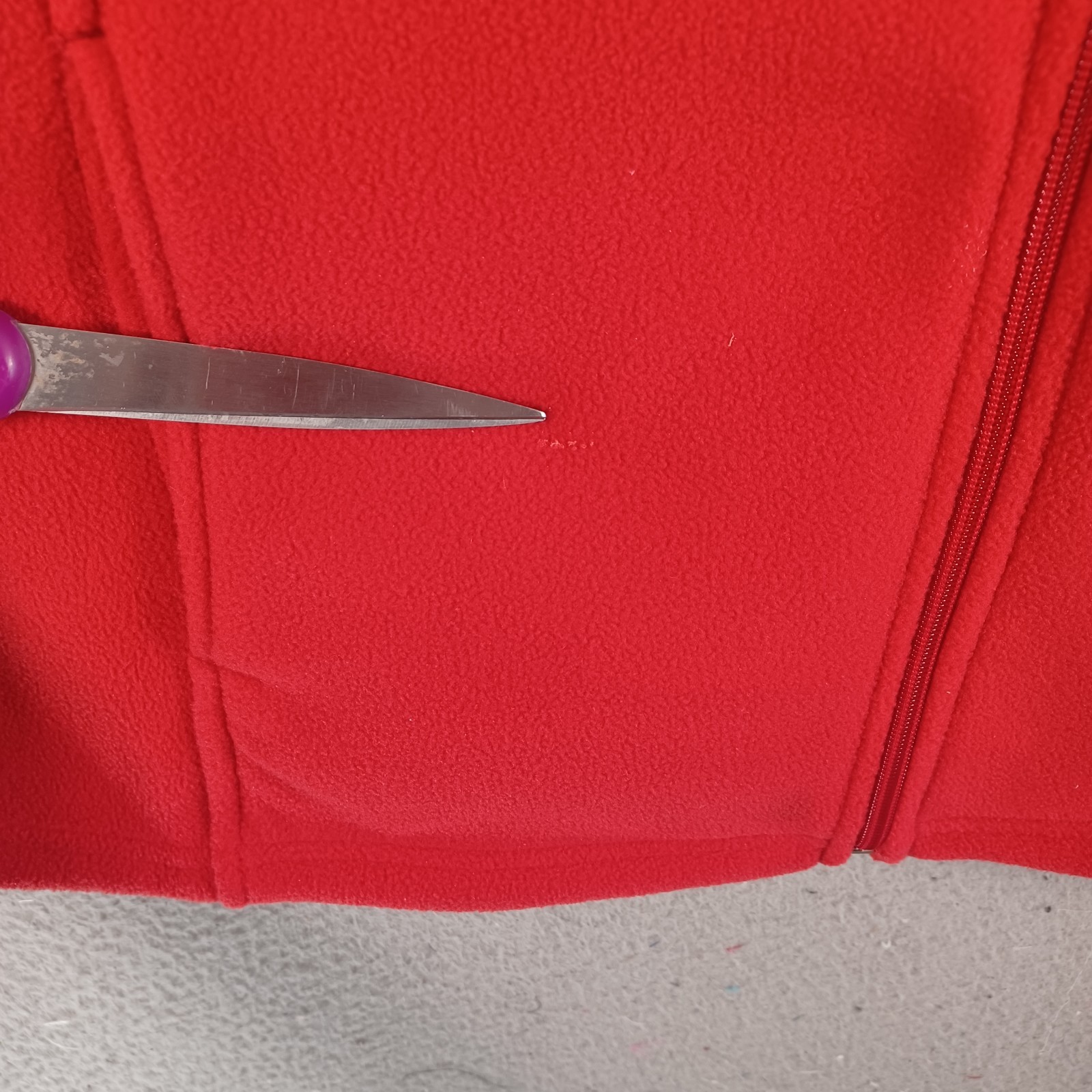 Basic Editions Womens Full Zip Red Jacket Vest Si… - image 2