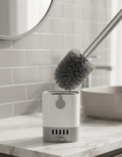 "Complete 2-in-1 Bathroom Hygiene Set   Drill-Free Wall-Mounted Toilet Brush Hol