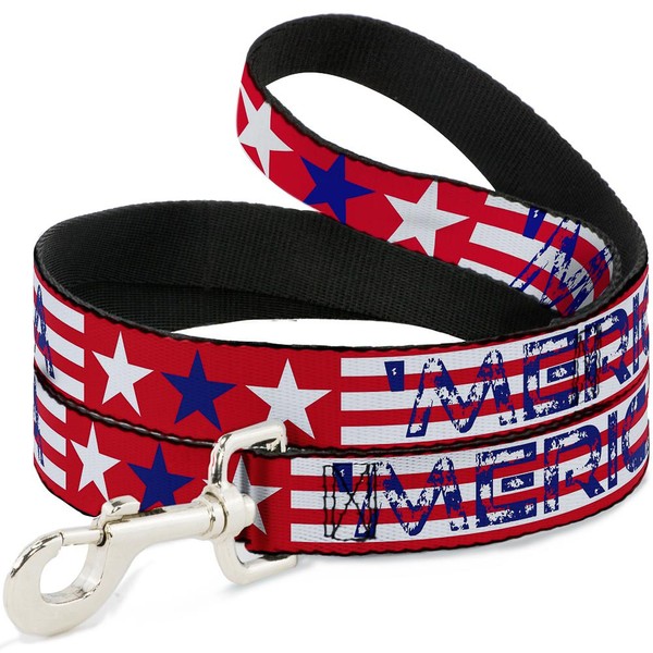 "Dog Leash 'Merica Stripes/Stars Red/White/Blue Narrow 0.5\" (Us Import)"-image