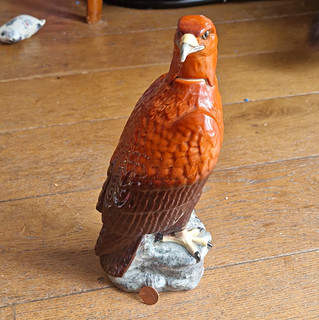Beneagles Scotch Whisky Golden Eagle Ceramic Decanter 1960s (1969)