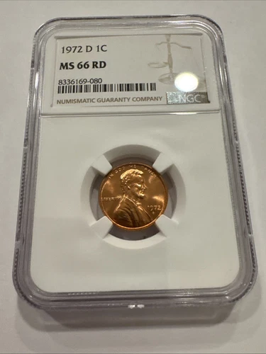 1972 D Lincoln Cent MS66 RD NGC #122 SEE DESCRIPTION