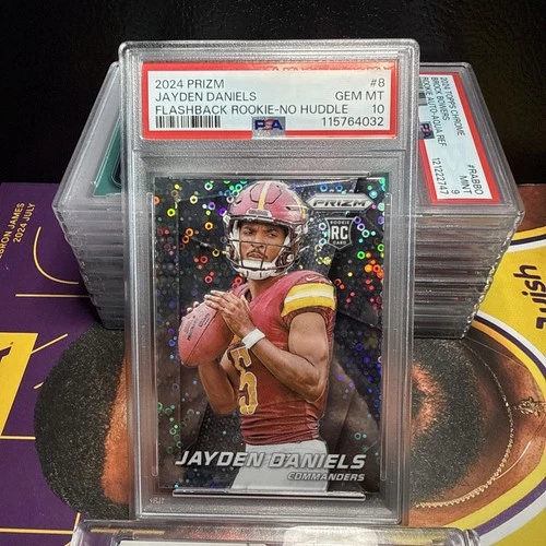 2024 Panini Prizm Flashback Rookie-No Huddle #8 Jayden Daniels - PSA 10