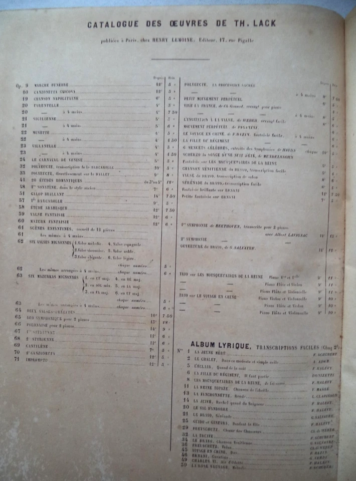 Ancien Livre Étude Piano Partition Leçon De Piano "" Henri Lemoine " - Photo 3/4