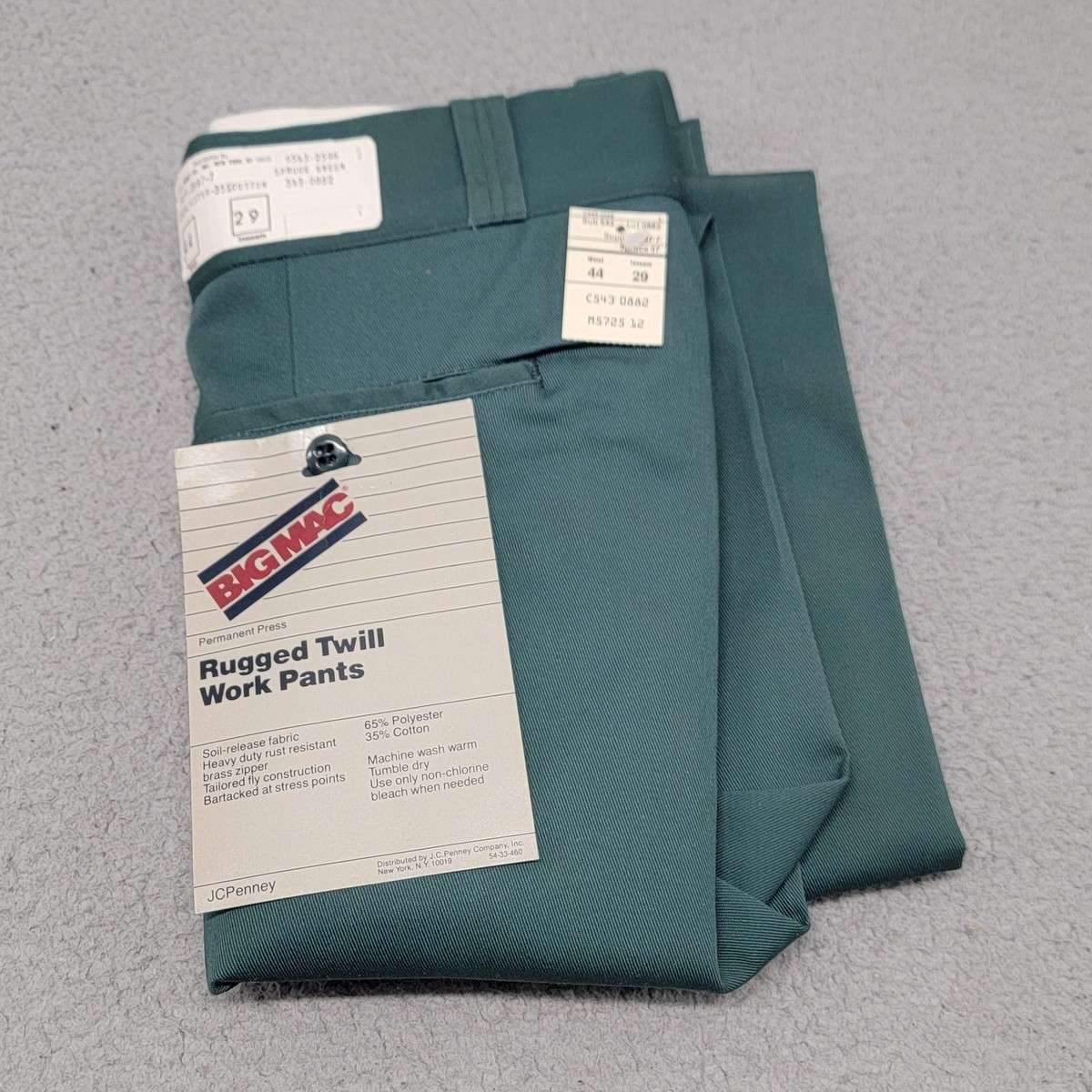 パンツ 60s BIGMAC Work Chino Vintage Big Mac Pants Mens 44x29 Spruce Green Rugged Twill Work