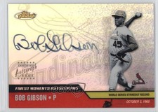 2002 Topps Finest Moments Auto Bob Gibson #FMA-BG Auto HOF 7xr