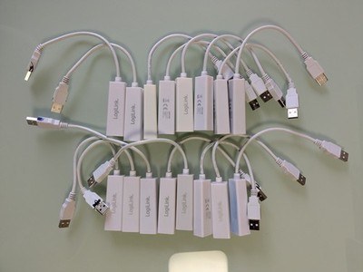 16x LOGILINK UA0144B 10/100 MBit/s USB zu Fast Ethernet RJ45 Adapter