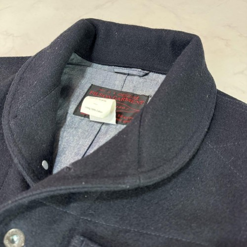 Filson Miner Wool Jacket Navy US 8/38 Showl Collar Logo Buttons Used - Picture 5 of 13