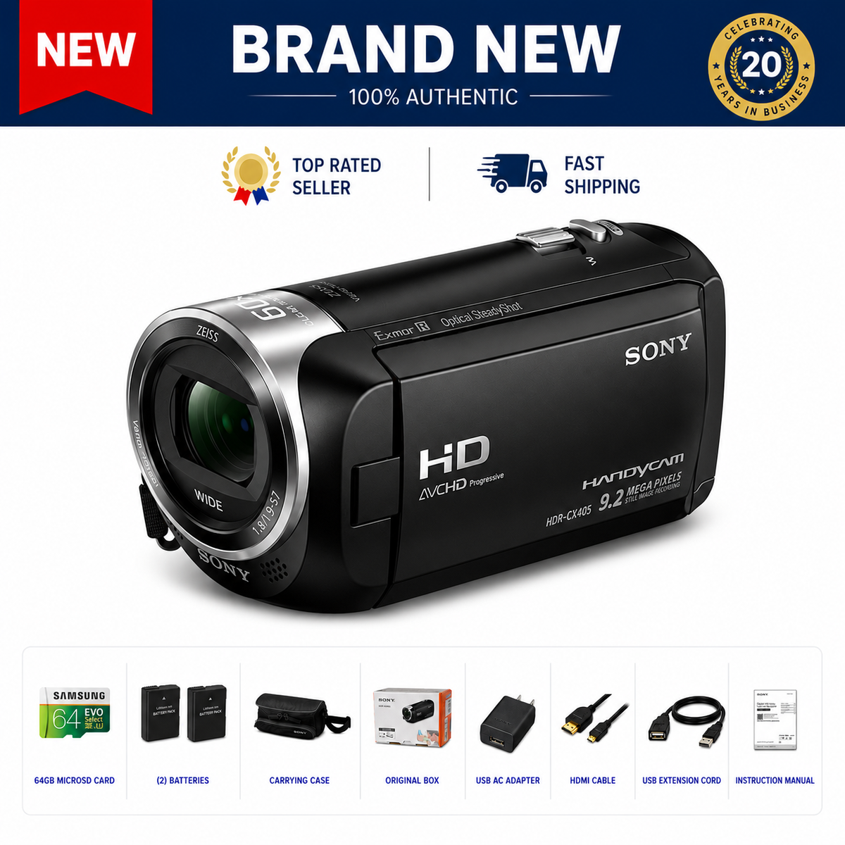 【美品・動作確認済】SONY HDR-CX240 ハンディカム 本体 Buy Sony HDR-CX240 Camcorder - Black online | eBay