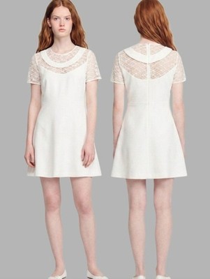SANDRO PARIS Short Sleeve A-line Cocktail Dress - Size M