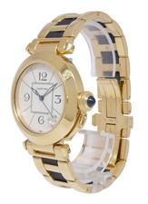 Cartier Pasha 18k Yellow Gold & Leather Mens 38mm Automatic Watch Ref. 1989 3
