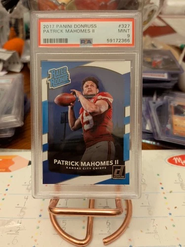 2017 Panini Donruss - Rated Rookie Patrick Mahomes II #327 (RC) PSA 9