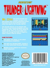 ROMSTAR-Thunder & Lightning (NES) Nintendo Authentic Game Cart USA and NTSC