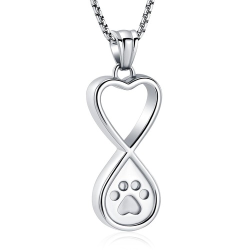 Infinity Love Pet Cremation Jewelry for Ashes of Dog/Cat Funeral Keepsake Urn...