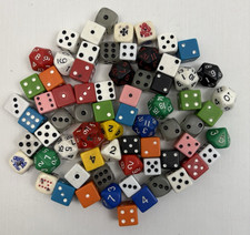 Mixed lot of 65 Dice Multicolor