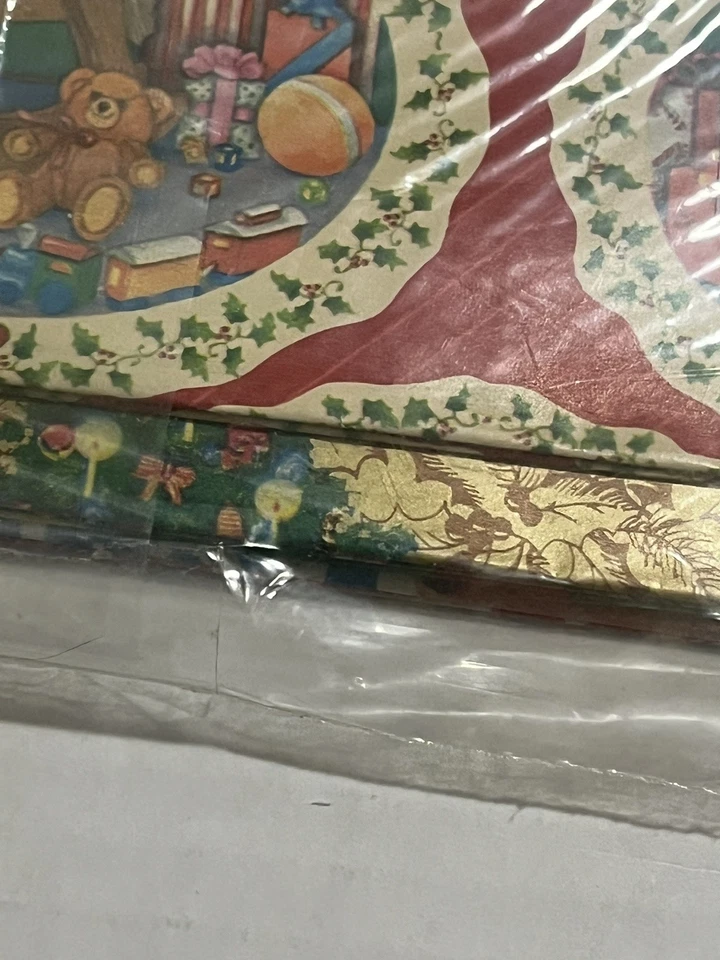Hojas y pegatinas de papel de envolver vintage años 90 Navidad y ocasiones especiales Foto 3 de 4