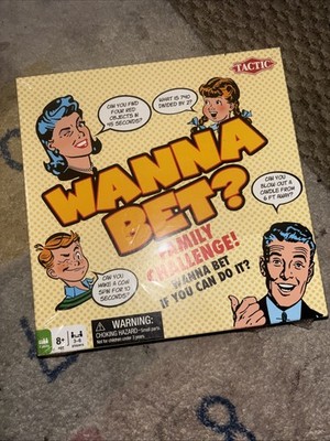 Tactic brand: Wanna Bet?  Family board game.  8 yrs +