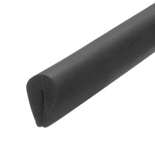 Rubber Edge Trim 1/16" 2mm x6.6Ft U Channel Protector 0.1-1.5mm Black 10x17mm 