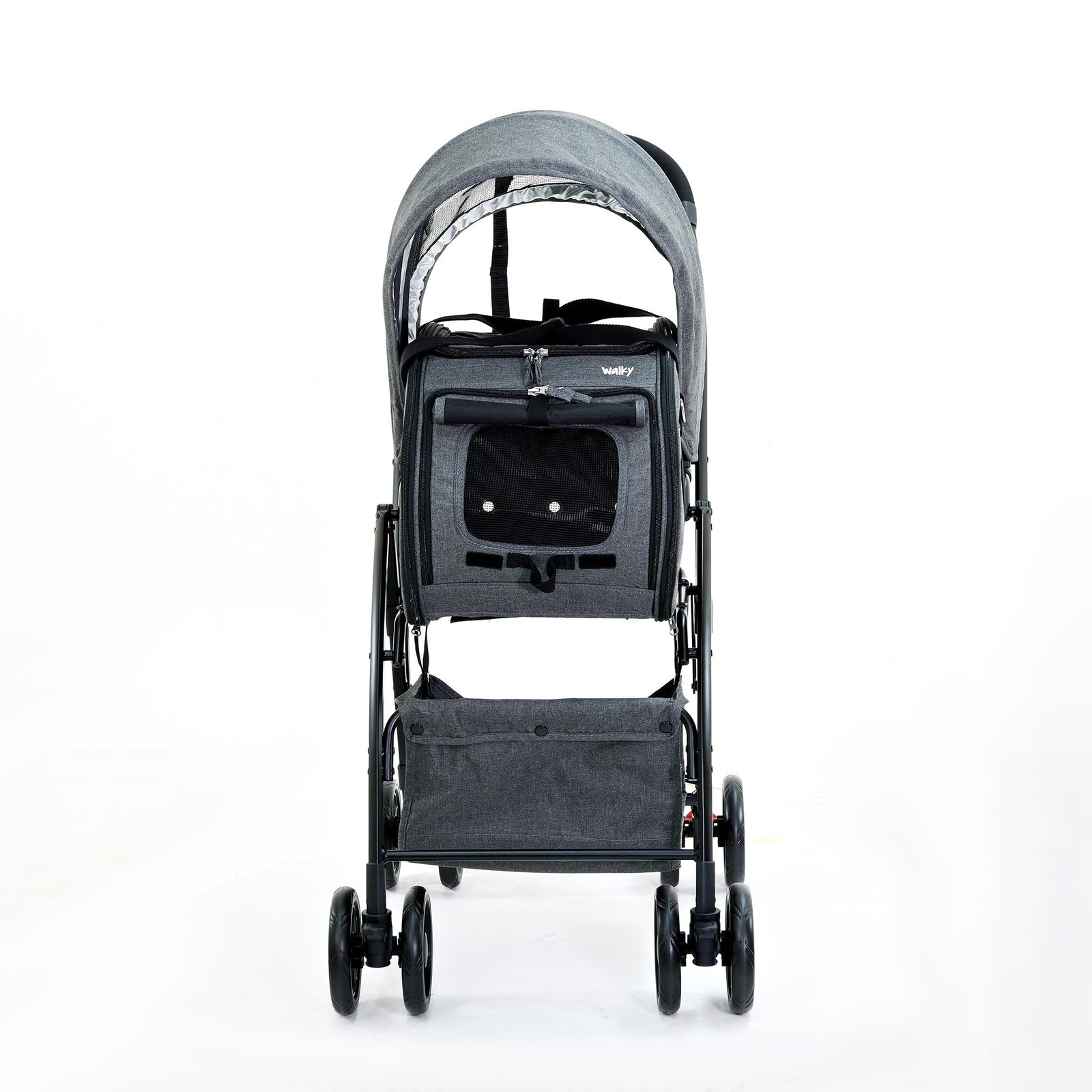 FurMates Walky pet Stroller for Dogs and Cats with Removable Carrier, Sun Can...