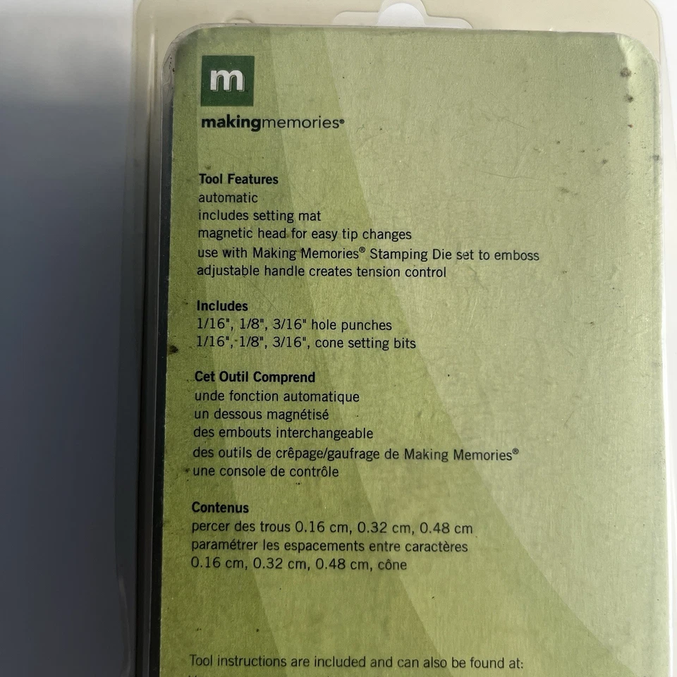 Making Memories Instant Setter Set Eyelets Punch Holes For Craft Scrapbooking - Image 4 of 4