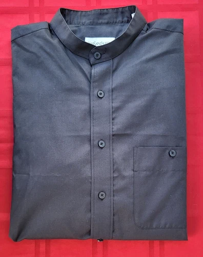 SAINT LAURENT (YSL) Camicia uomo Yves Saint Laurent colletto a fascia con bottoni Taglia: 15 1 2 34 35