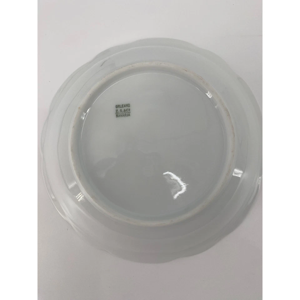 6 cuencos de sopa Orleans Z S & Co Baviera rosas rosas doradas flores porcelana ZSC60 Foto 3 de 4