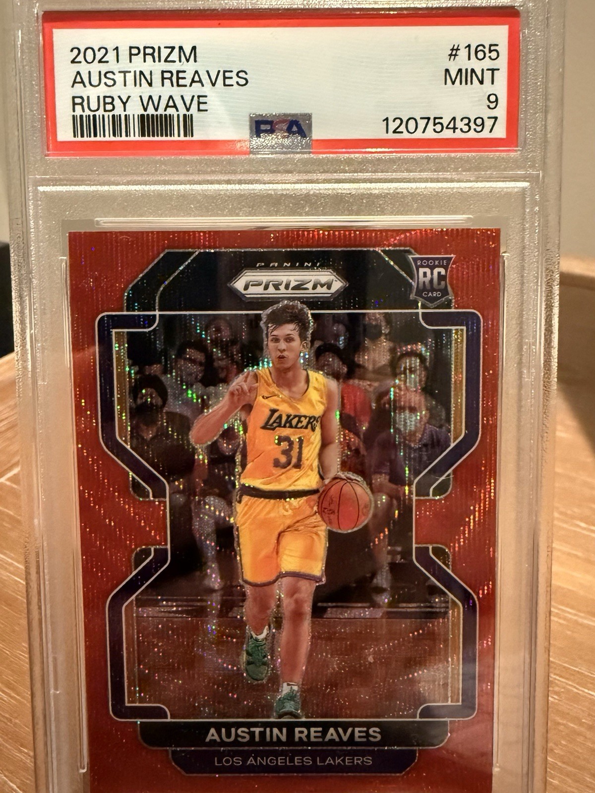 2021-22 Panini Prizm - Austin Reaves #165 Ruby Wave Prizm (RC)