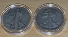 Liberty Walking Half Dollar Silver Coins 1939 & 1941 Circulated 50C