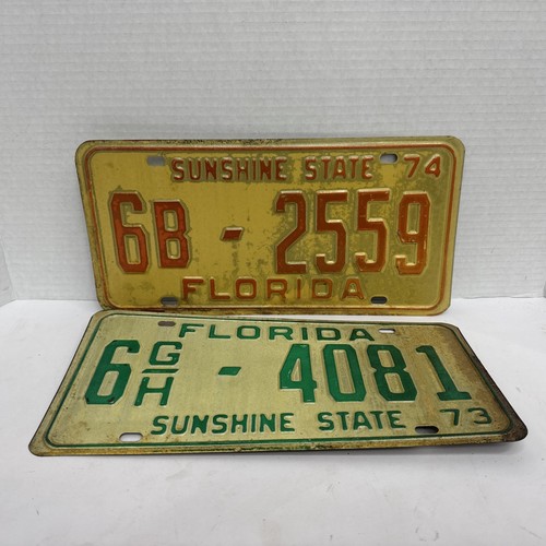 Vintage 1973 in 1974 county six Palm Beach Florida license plate