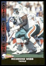 Richmond Webb Gold Foil 1993 Pacific #3 Pacific Picks the Pros Miami Dolphins
