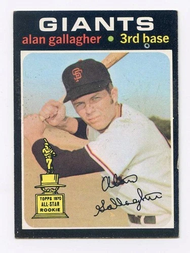 1971 TOPPS BASEBALL #224 SAN FRANCISCO GIANTS ALAN GALLAGHER ROOKIE "FREE SHIP"