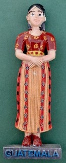 Souvenir Kühlschrankmagnet Guatemala Dame in Tracht