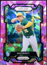 Max Muncy 2024 Panini Prizm Baseball Pink Cracked Ice Prizm #42