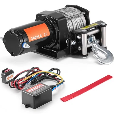Treuil Électrique VTT UTV 1361kg Câble Acier Étanche IP55 Contrôle Filaire - Photo 1/4