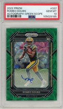 2022 Panini Prizm Romeo Doubs Green Scope Rookie Auto #337 PSA 10 Packers RC
