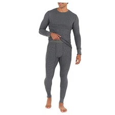  mens Recycled Waffle Thermal Underwear Set (Top and X-Large Greystone Heather