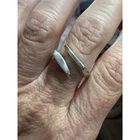 Vintage Modernist Sterling Silver Wrap Ring | Minimalist Sculptural 925 Ring