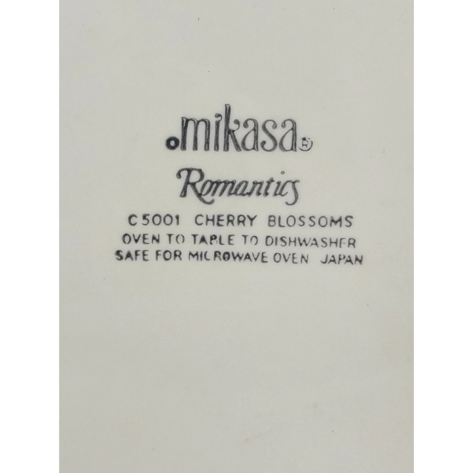 Conjunto de 6 pratos de jantar Mikasa Romantics flores de cerejeira C5001 forno micro-ondas - Imagem 4 de 4