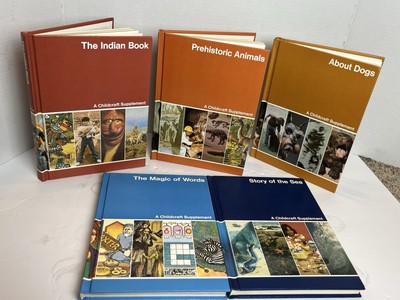 Childcraft Supplement Bundle of 5 1975-77, 1979 1980 HC Sea Dogs Indian Animals 