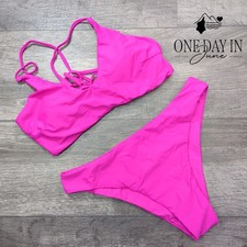 Zaful Lace Up Back Bikini Swimsuit Size M