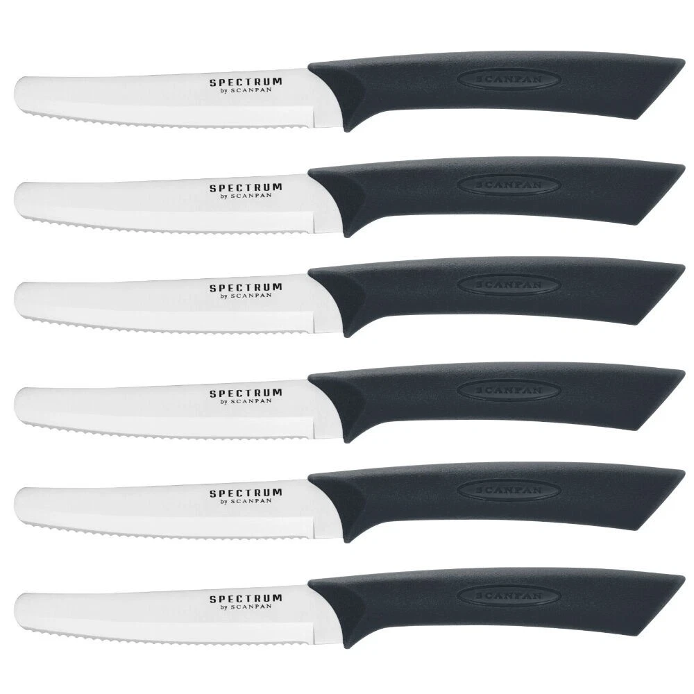 Scanpan Spectrum Steak Knife 6 Piece Set | Black