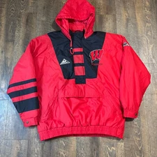Vintage 90s UW-Madison Badgers Quarter-zip puffer jacket